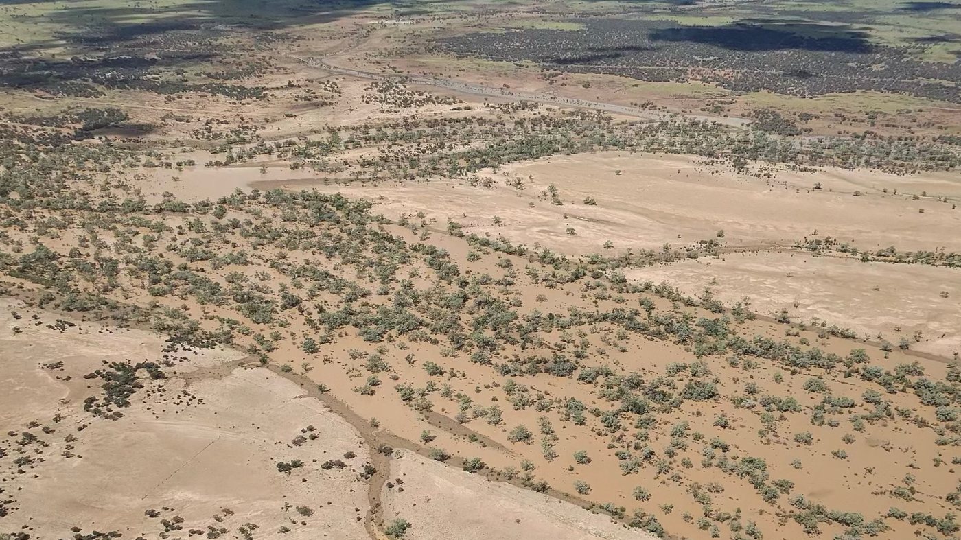 Channel Country plains seen from the helicopter